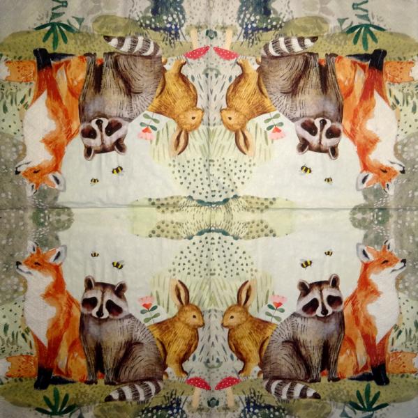 057 Tiere Herbst - 3-lagig - Nouveau